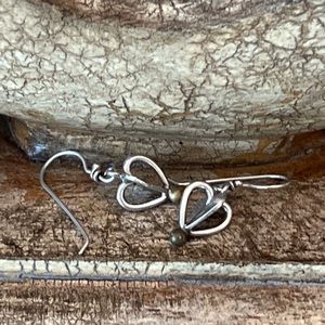 THOMAS MANN 925 SMALL 4D HEART EARRINGS TECNO-ROMANTIC 1989